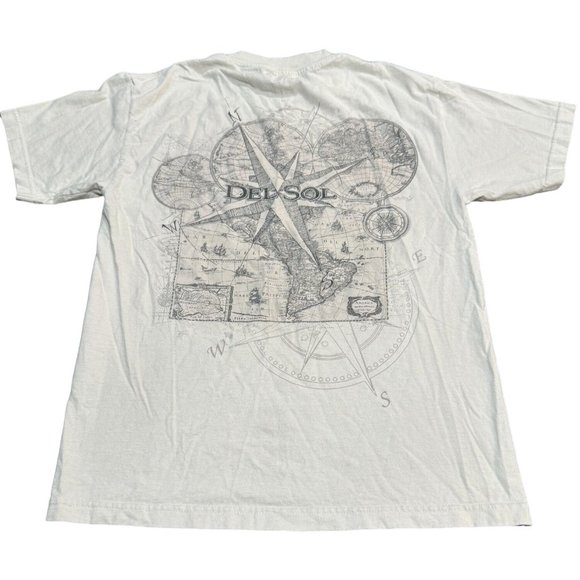 DEL SOL MAP WHITE T SHIRT SIZE MEDIUM | W1 - Picture 1 of 6